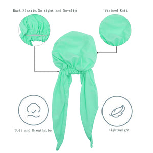 ZLYC Chemo Headwear Pre Tied Head Scarf Headwraps Lightweight Turban Beanie Cap for Women (Solid Mint Green)