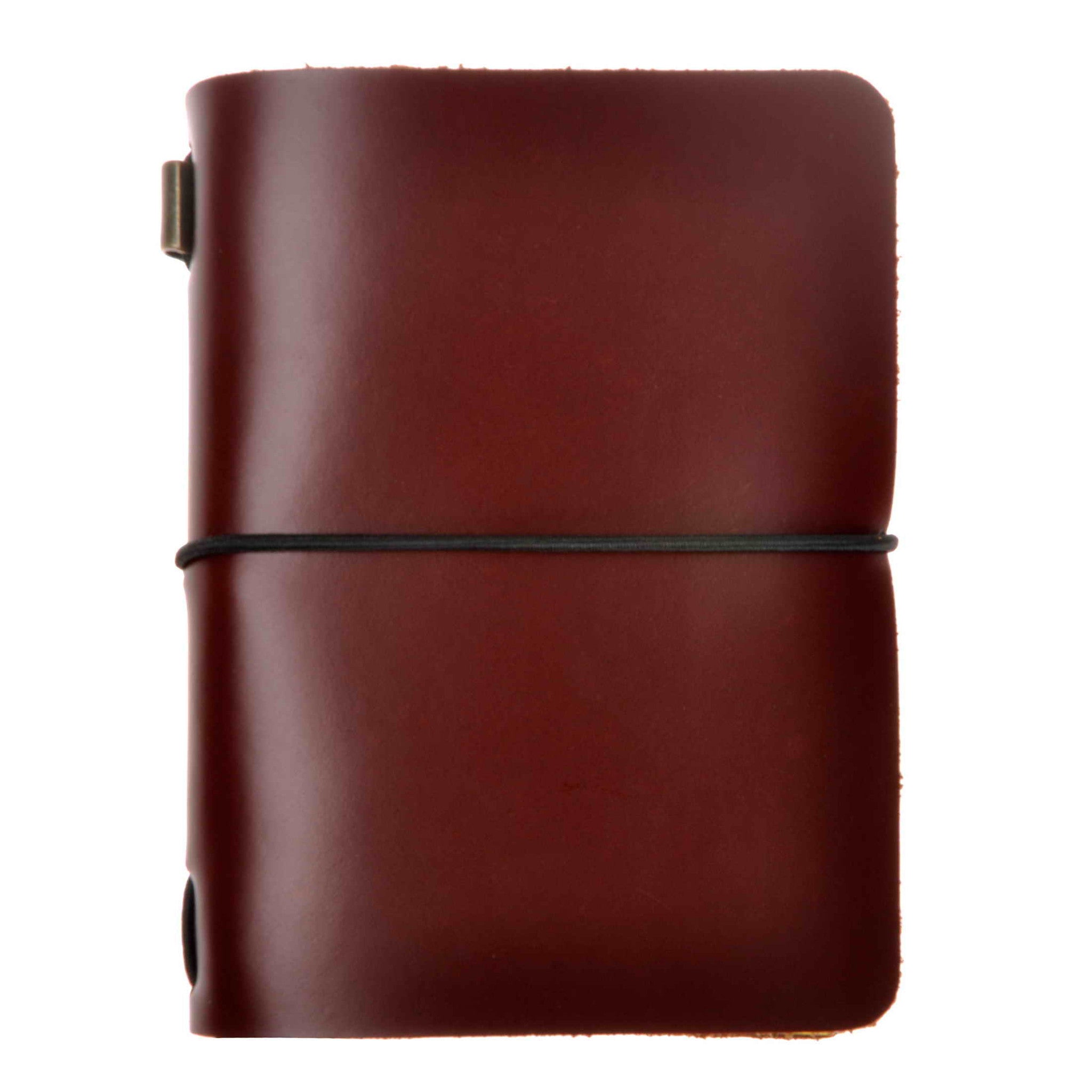 Vintage Handmade Refillable Brown Leather Passport Size Travelers Journals Diary Notepad Notebook