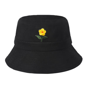 Embroidered Flower Bucket Hat
