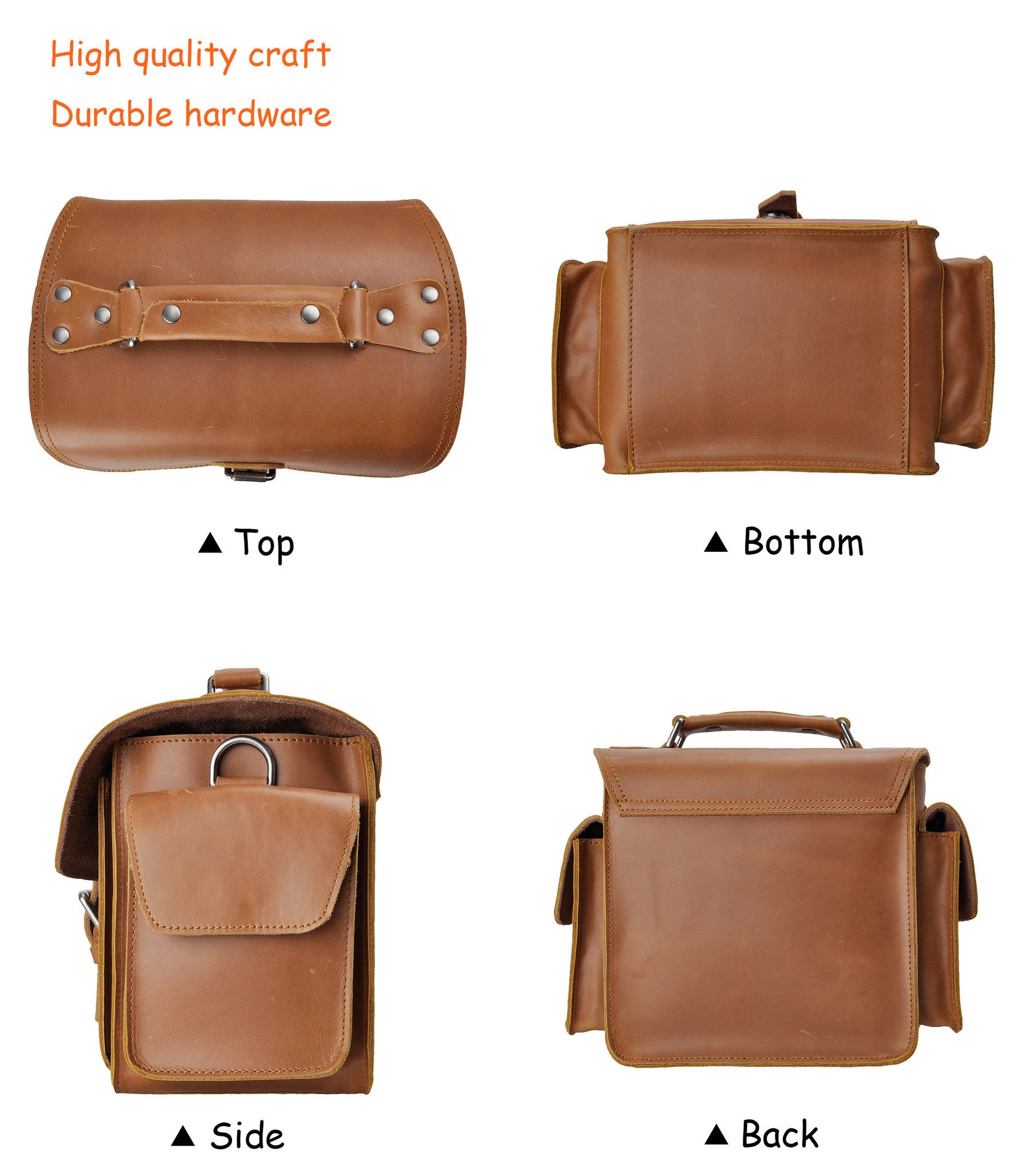 Past auction: Tan leather Courrèges camera bag style purse