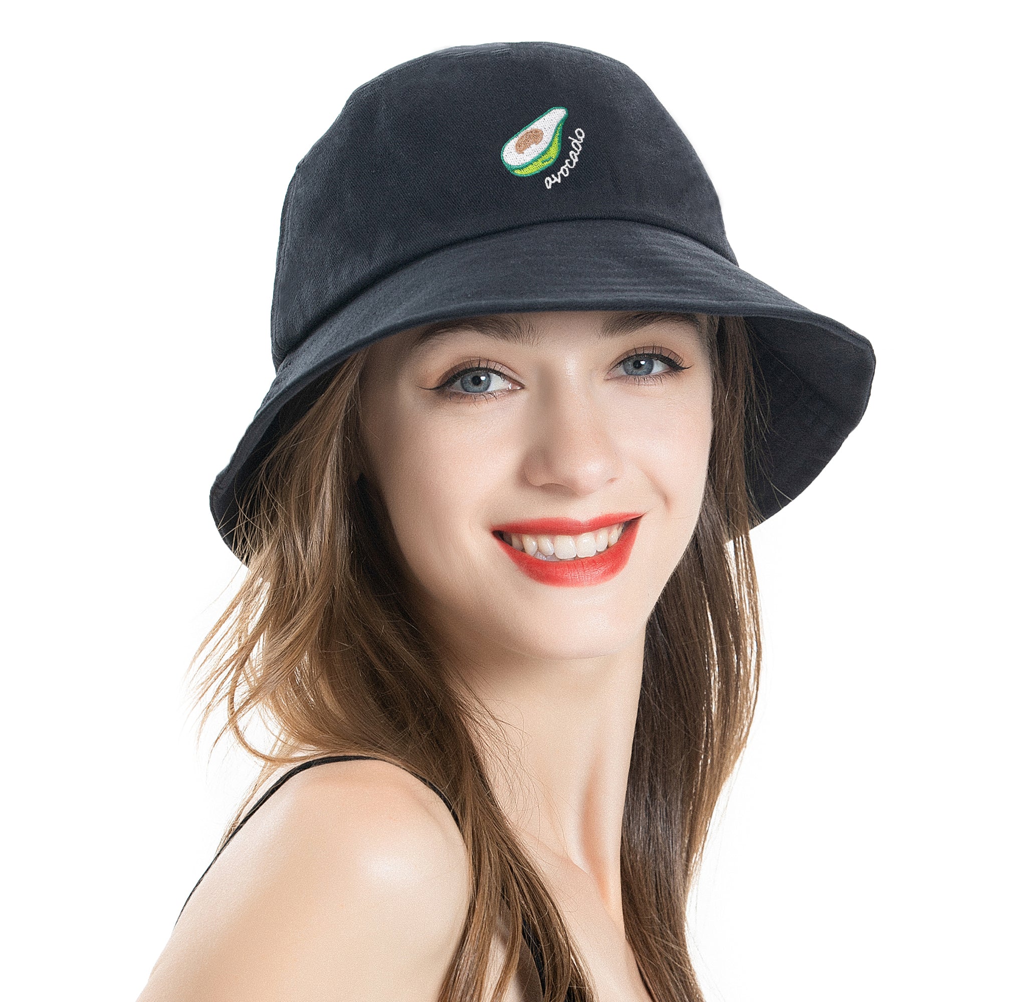 Embroidered Avocado Bucket Hat