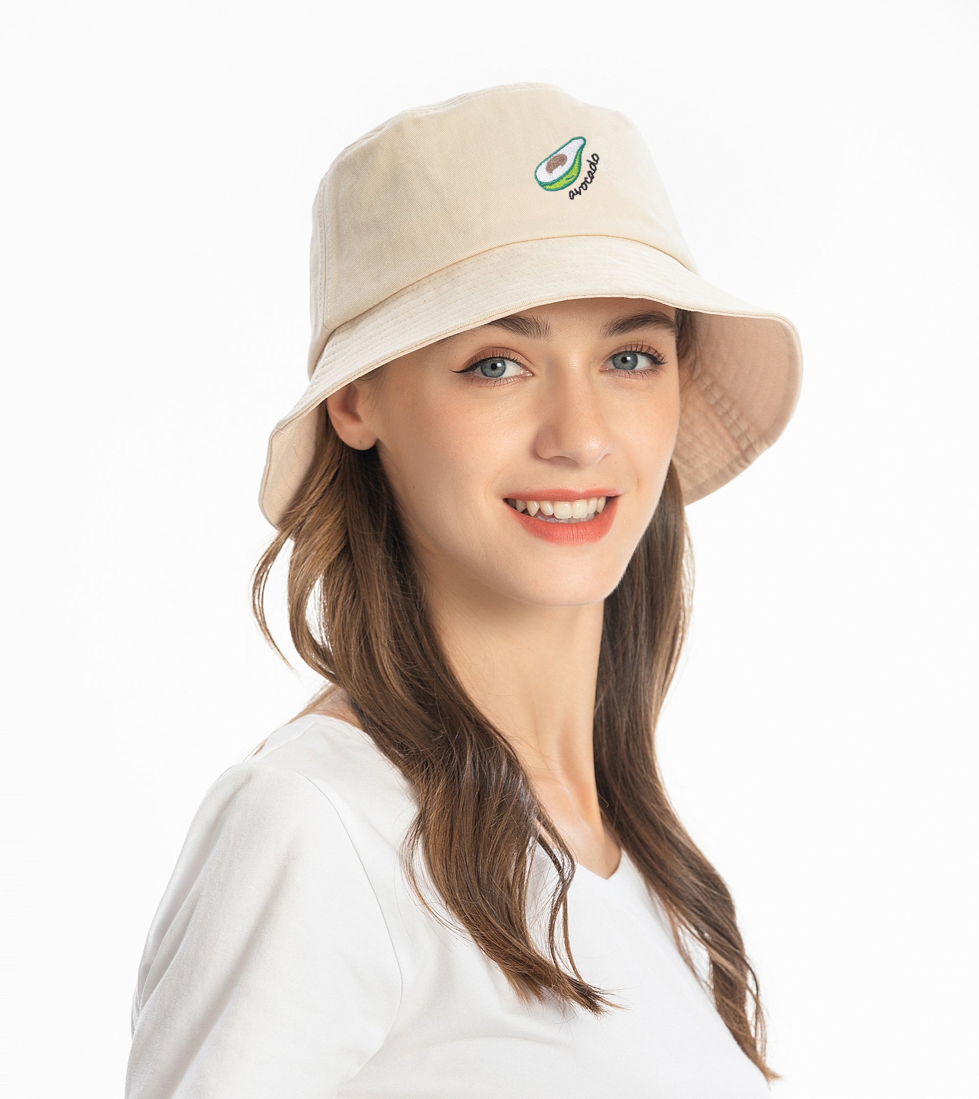 Embroidered Avocado Bucket Hat