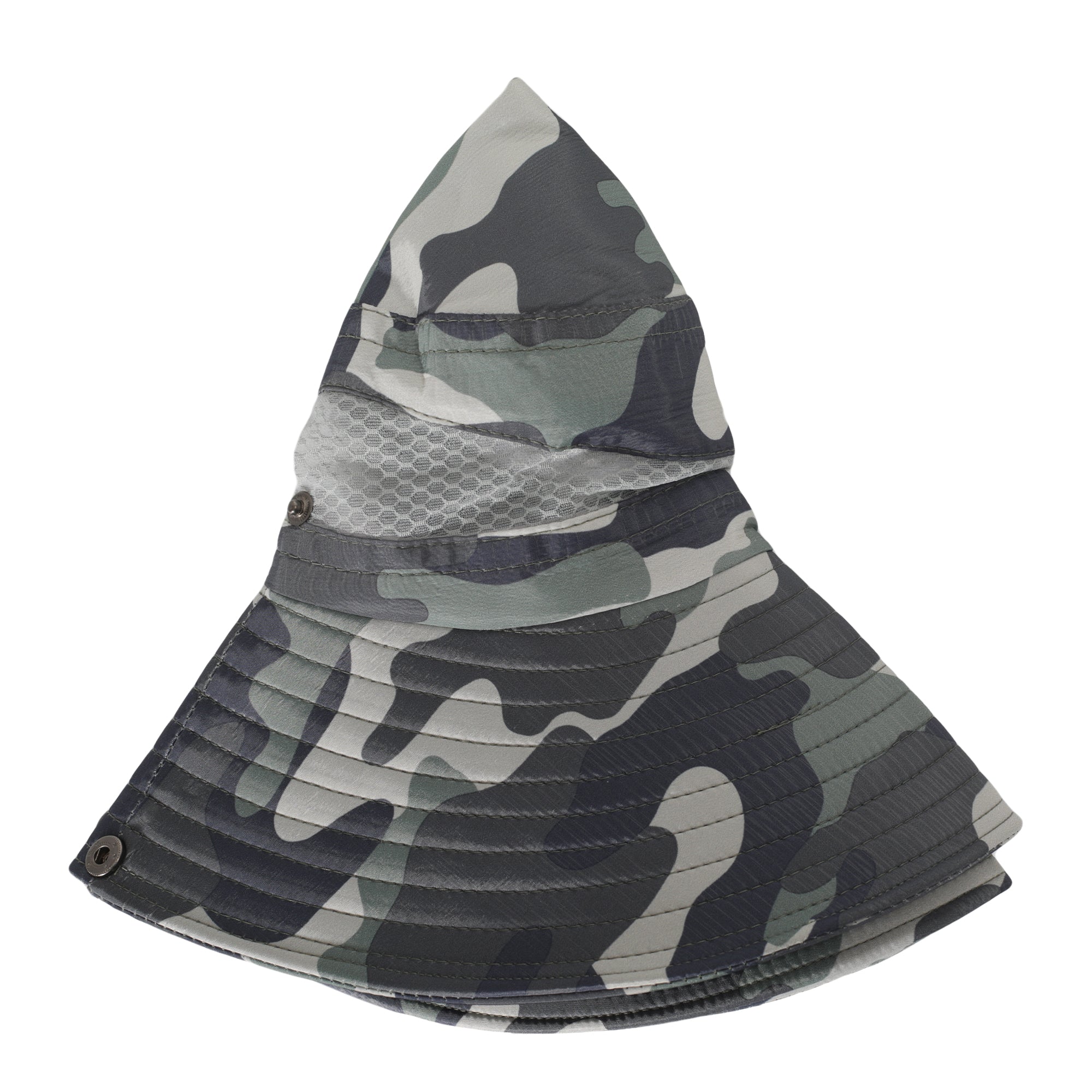 ZLYC Mens Waterproof Camo Sun Hat Wide Brim Packable Outdoor Mesh Fish –  zlyc